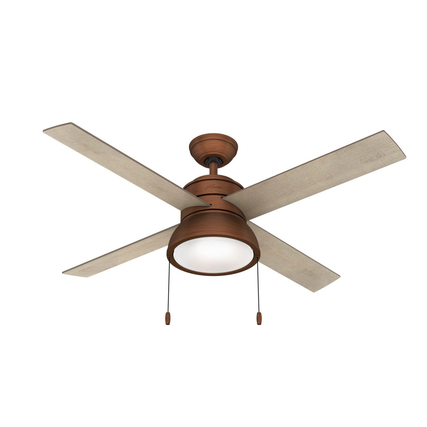 LOKI WITH LED LIGHT 52 INCH Ceiling Fans Hunter Weathered Copper - Barnwood 