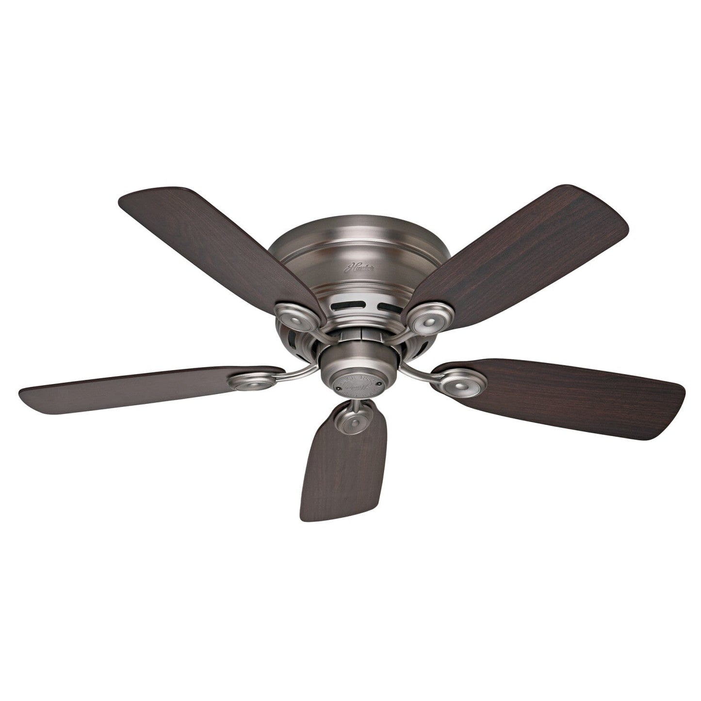 Low Profile IV 42 inch Ceiling Fans Hunter Antique Pewter - Dark Walnut 