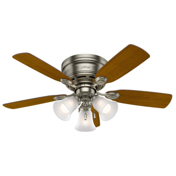 Low Profile with 3 LED Lights 42 inch Ceiling Fans Hunter Antique Pewter - Marive Cherry 
