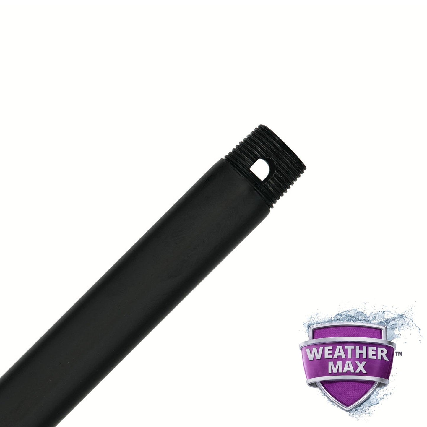 Matte Black All-Weather 48" Downrod - 99742 Ceiling Fan Accessories Hunter Matte Black 