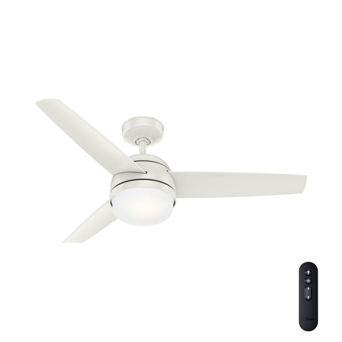 Midtown with LED Light 48 inch Ceiling Fans Hunter Fresh White - Fresh White 