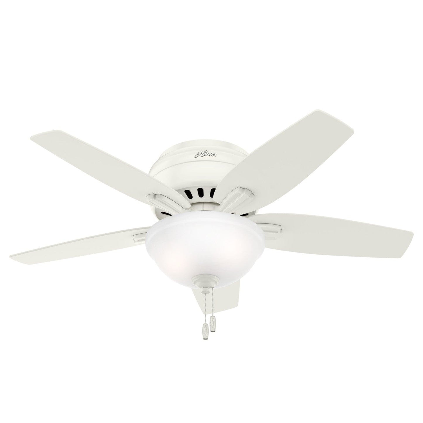 Newsome Low Profile with Light 42 inch Ceiling Fans Hunter Fresh White - Fresh White 