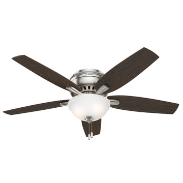 Newsome Low Profile with Light 52 inch Ceiling Fans Hunter Brushed Nickel - Medium Walnut 