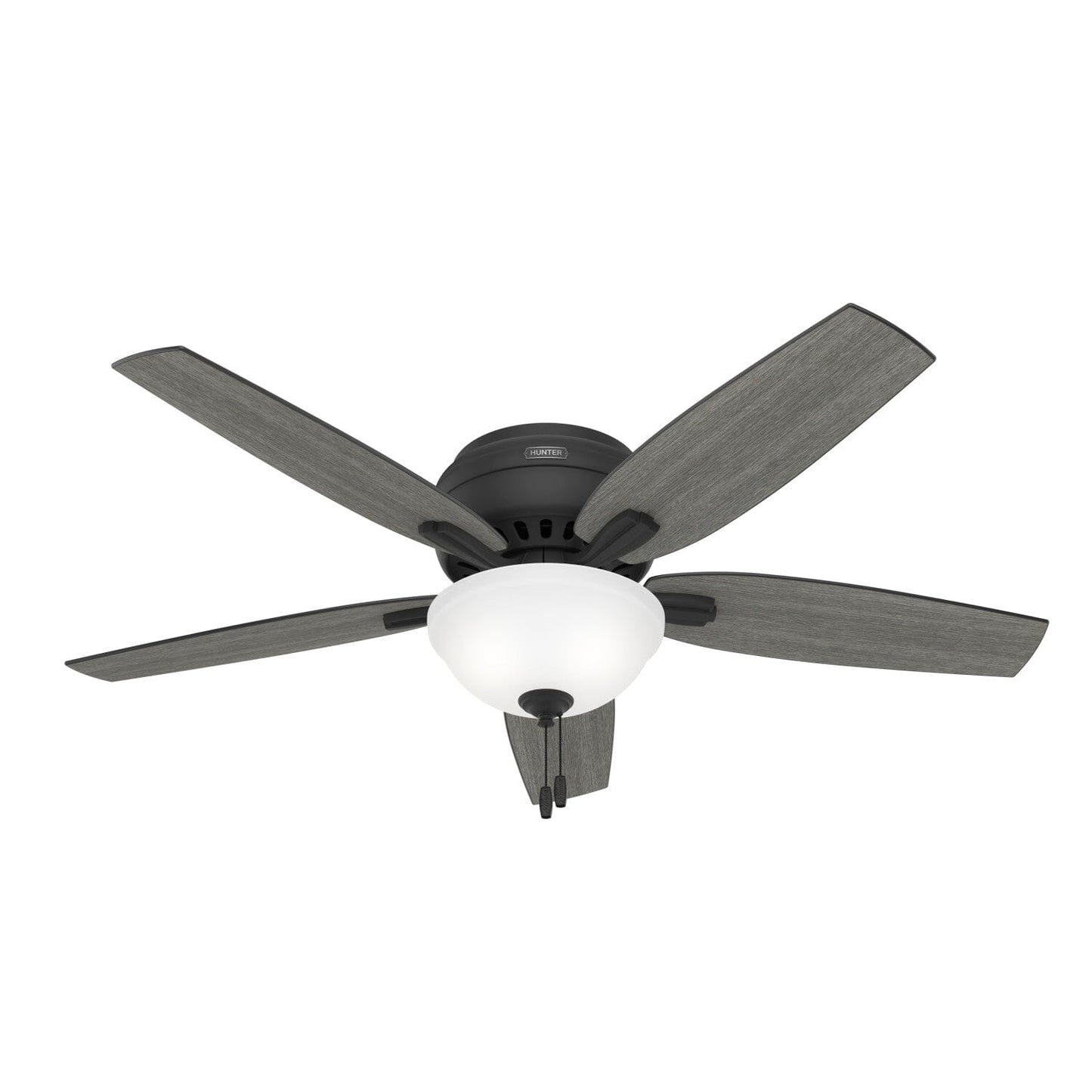 Newsome Low Profile with Light 52 inch Ceiling Fans Hunter Matte Black - Dark Gray Oak 