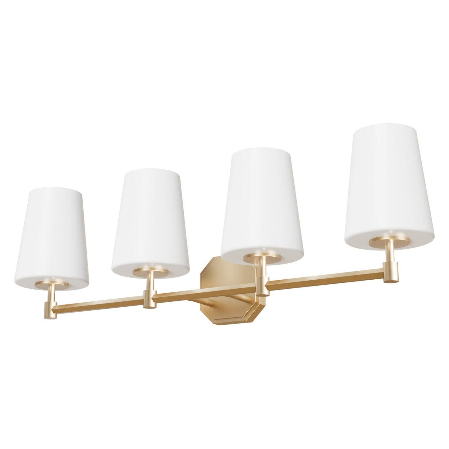 Nolita 4-light Vanity Lighting Hunter Alturas Gold - Cased White 