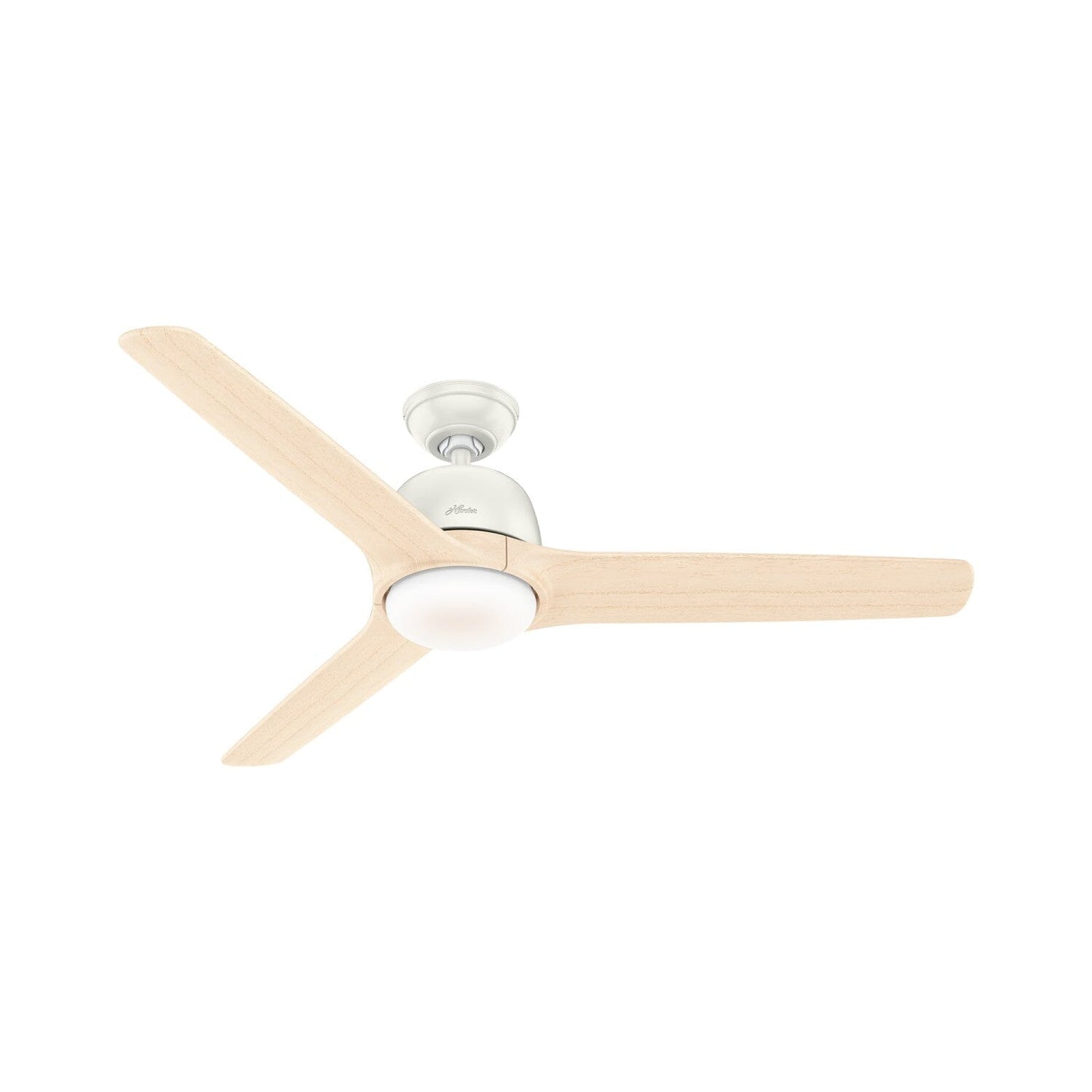 Norden with Light 54 inch Ceiling Fans Hunter Fresh White - White Ash Featherwood 
