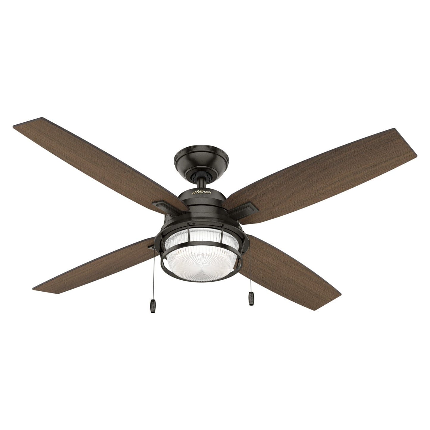Ocala Outdoor with LED Light 52 inch Ceiling Fans Hunter Noble Bronze - Roasted Maple 