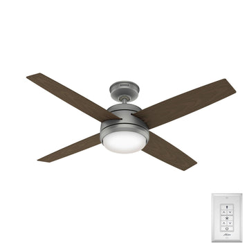 Oceana Outdoor with LED Light 52 inch Ceiling Fans Hunter Matte Silver - P.A. Cocoa 