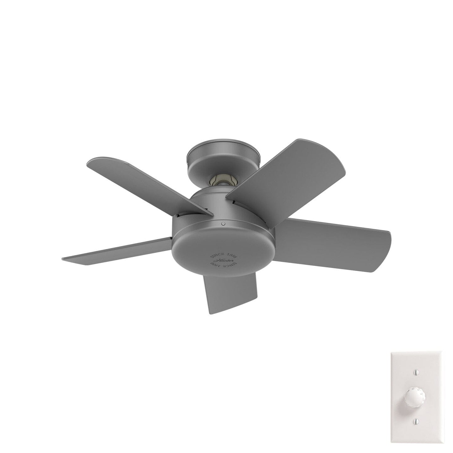 Omnia Outdoor 30 Inch Ceiling Fans Hunter Matte Silver - Matte Silver 