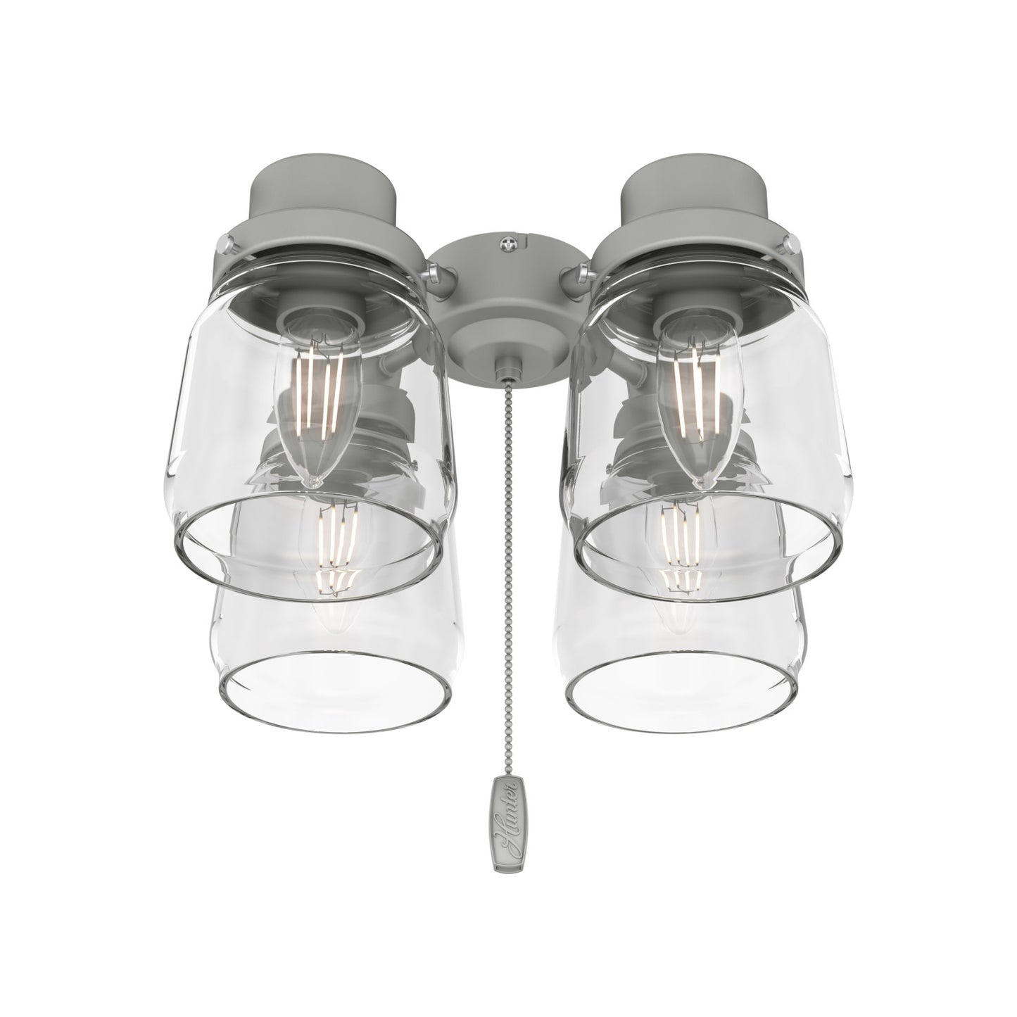Original 4 Light Accessory Fitter and Glass, Matte Silver - 99387
