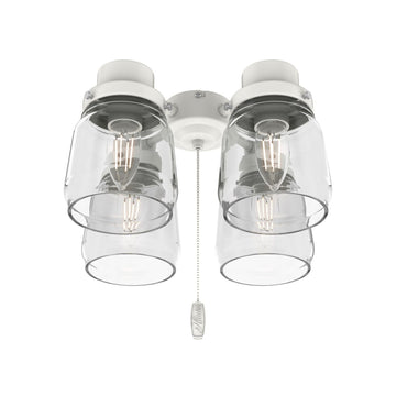 Original 4 Light Accessory Fitter and Glass, White - 99384 Ceiling Fan Accessories Hunter 
