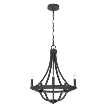 Perch Point Chandelier 5 Light 18 inch Lighting Hunter Noble Bronze 