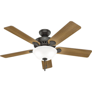Pro's Best ENERGY STAR DC with Light 52 inch Ceiling Fans Hunter Noble Bronze - American Walnut 