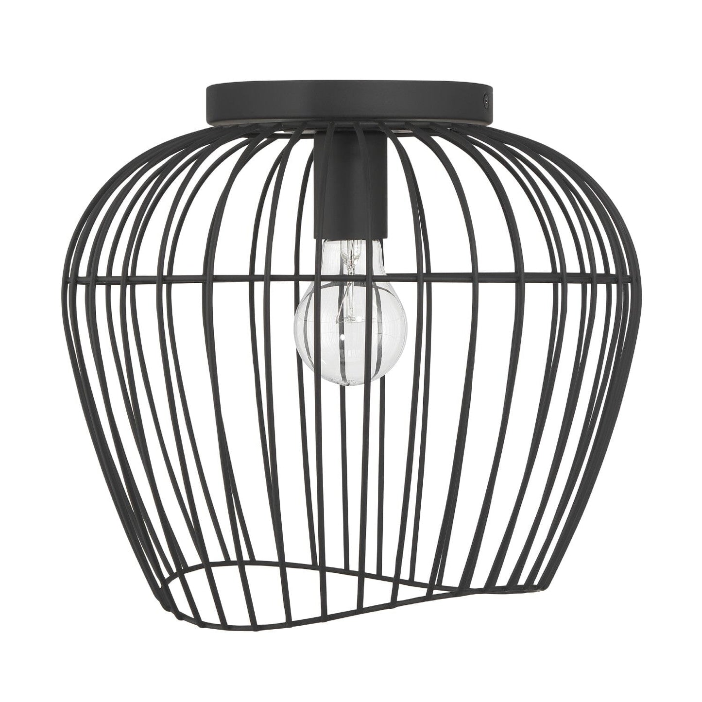 Redding 1 Light Medium 12 Inch Flush Lighting Hunter Matte Black 