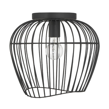 Redding 1 Light Medium 12 Inch Flush Lighting Hunter Matte Black 