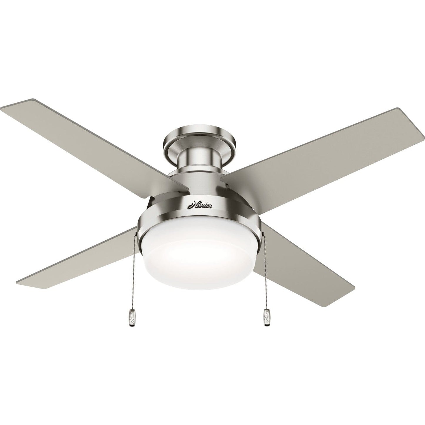Ristrello Low Profile with LED 44 Ceiling Fans Hunter Brushed Nickel - Matte Nickel 
