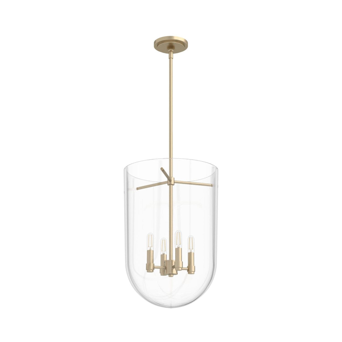 Sacha 4 Light Pendant Lighting Hunter Alturas Gold - Clear 