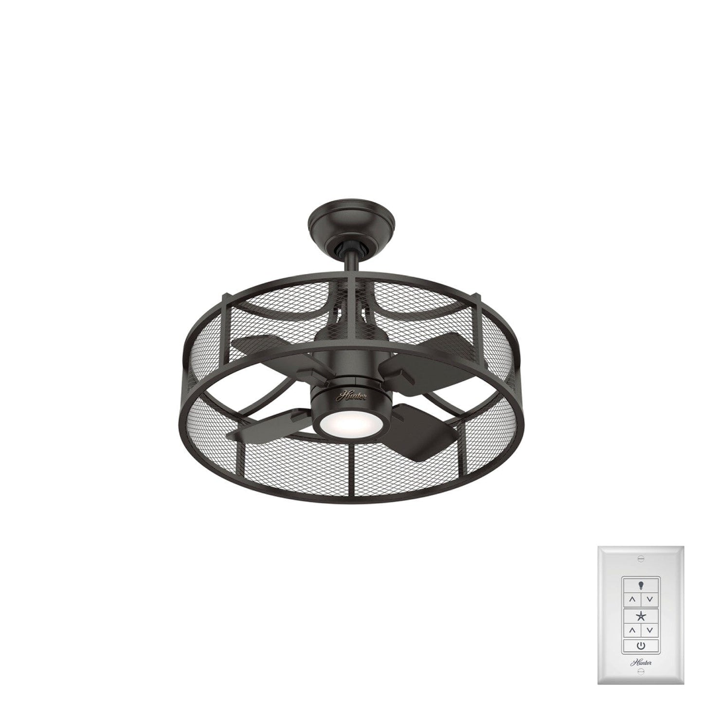 Seattle with LED Light 21 inch Ceiling Fans Hunter Noble Bronze - Noble Bronze 