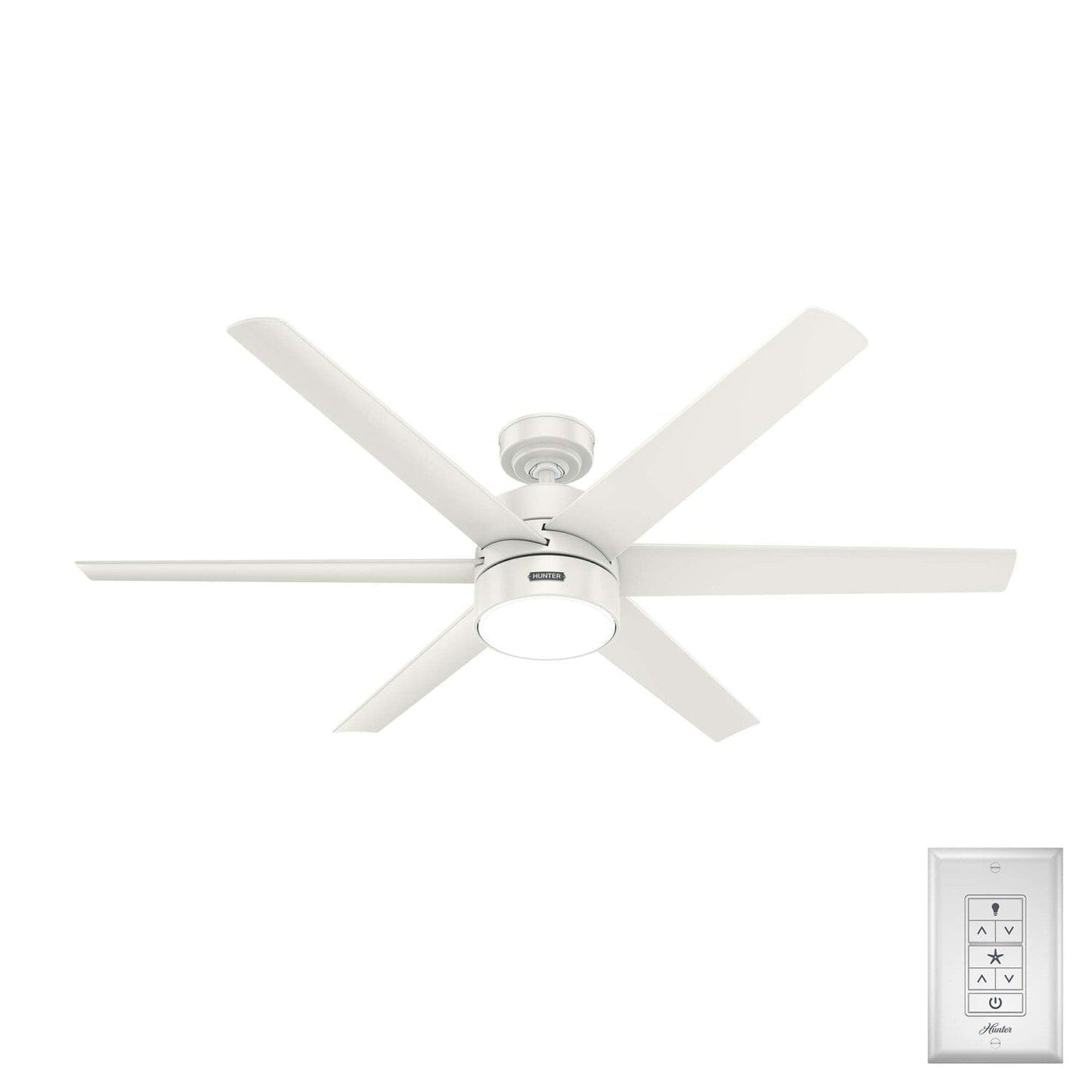 Solaria Outdoor with LED Light 60 inch Ceiling Fans Hunter Fresh White - Fresh White 