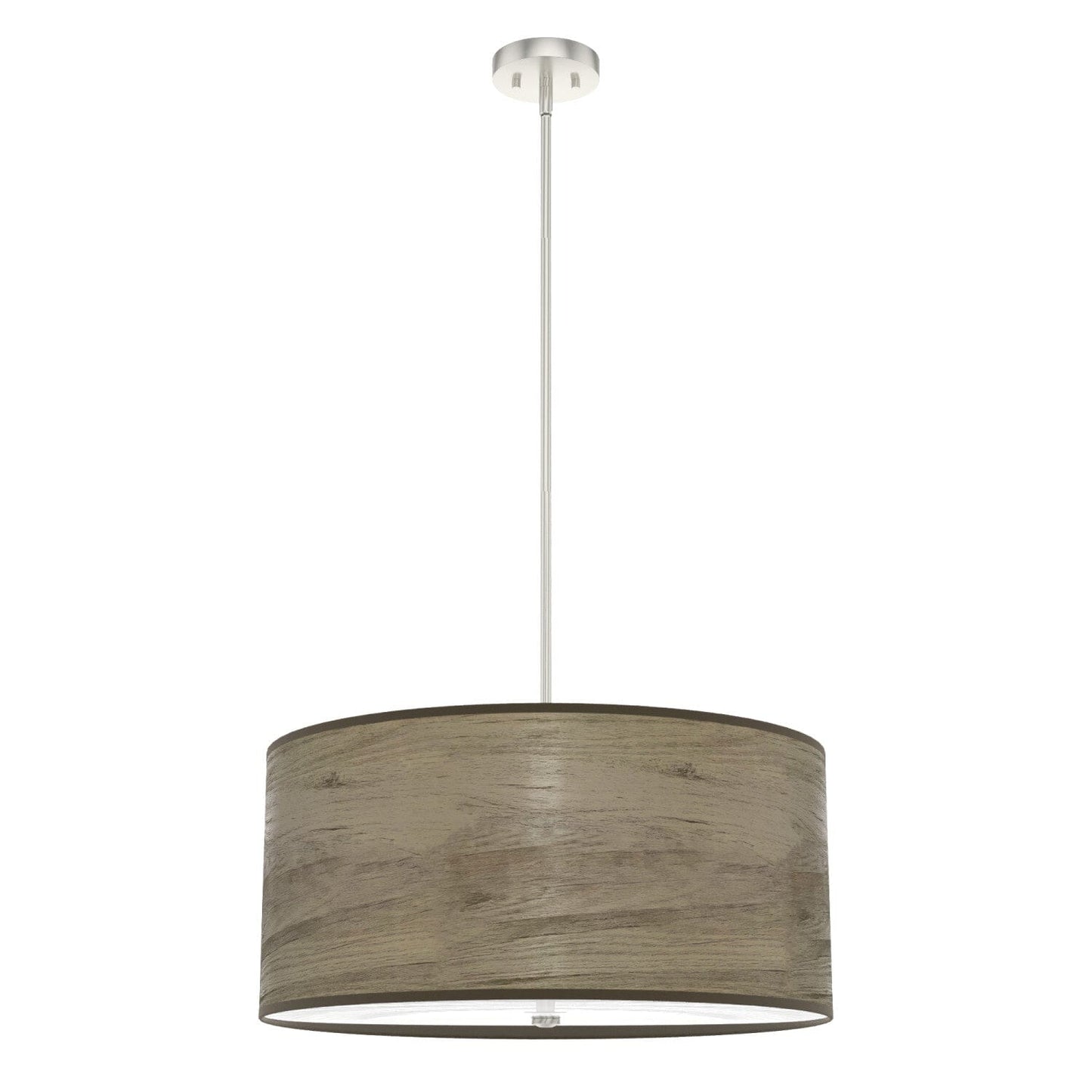 Solhaven Pendant 4 Light Lighting Hunter Warm Grey Oak - Brushed Nickel 