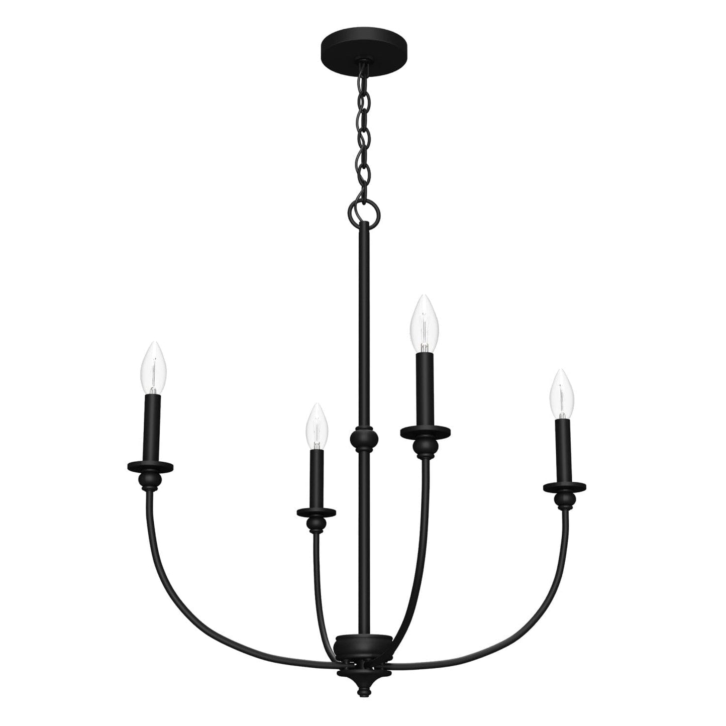 Southcrest 4 Light Chandelier 26 inch Lighting Hunter Matte Black 