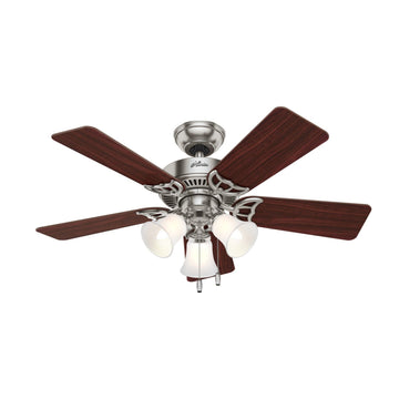 Southern Breeze with 3 Lights 42 inch Ceiling Fans Hunter Brushed Nickel - Cherry 