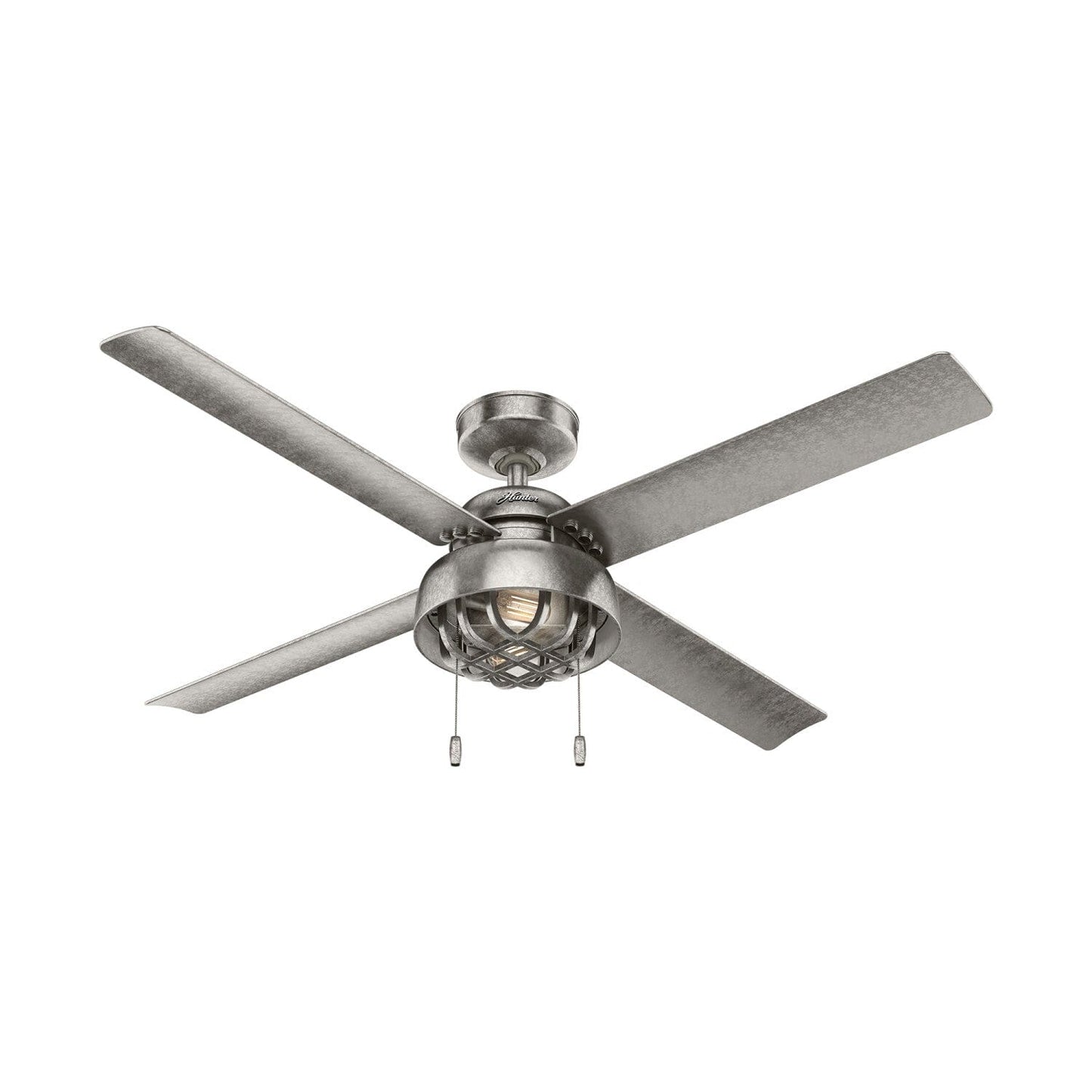 Spring Mill Outdoor with LED Light 52 inch Ceiling Fans Hunter Painted Galvanized - Painted Galvanized 