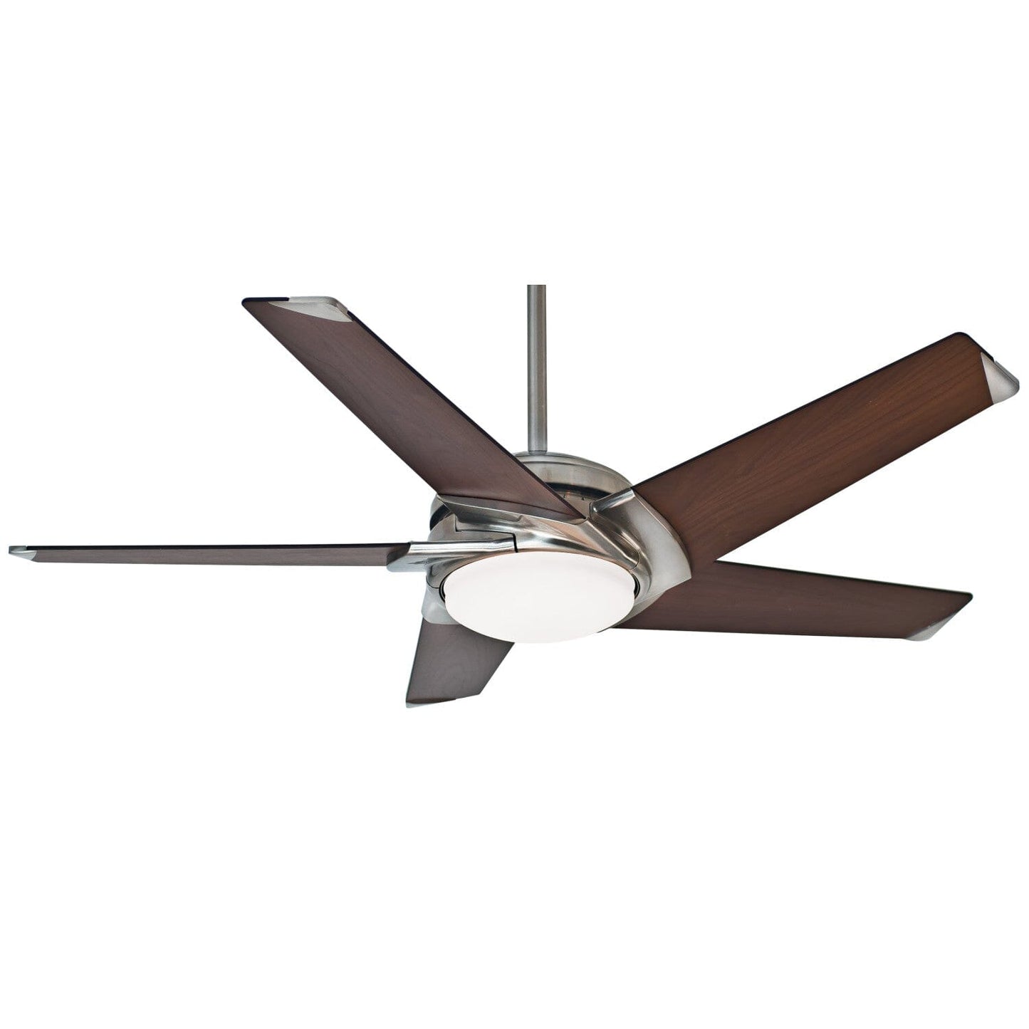 Stealth DC with LED Light 54 inch Ceiling Fans Casablanca Brushed Nickel - Walnut 