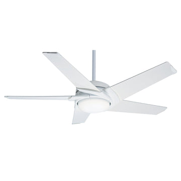 Stealth DC with LED Light 54 inch Ceiling Fans Casablanca Snow White - Hi-Gloss Snow White 