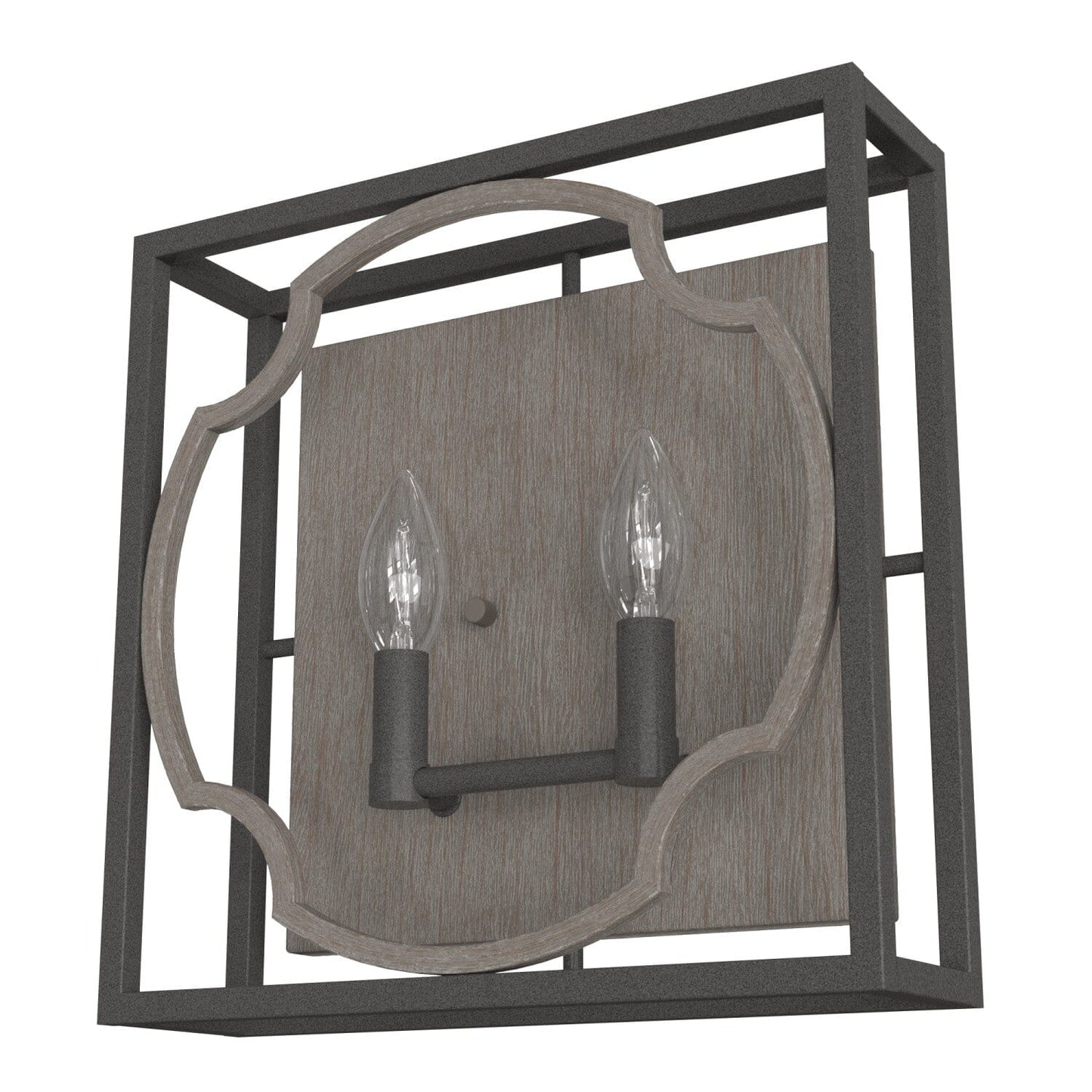 Stone Creek 2 Light Wall Sconce Lighting Hunter Noble Bronze - White Washed Oak 