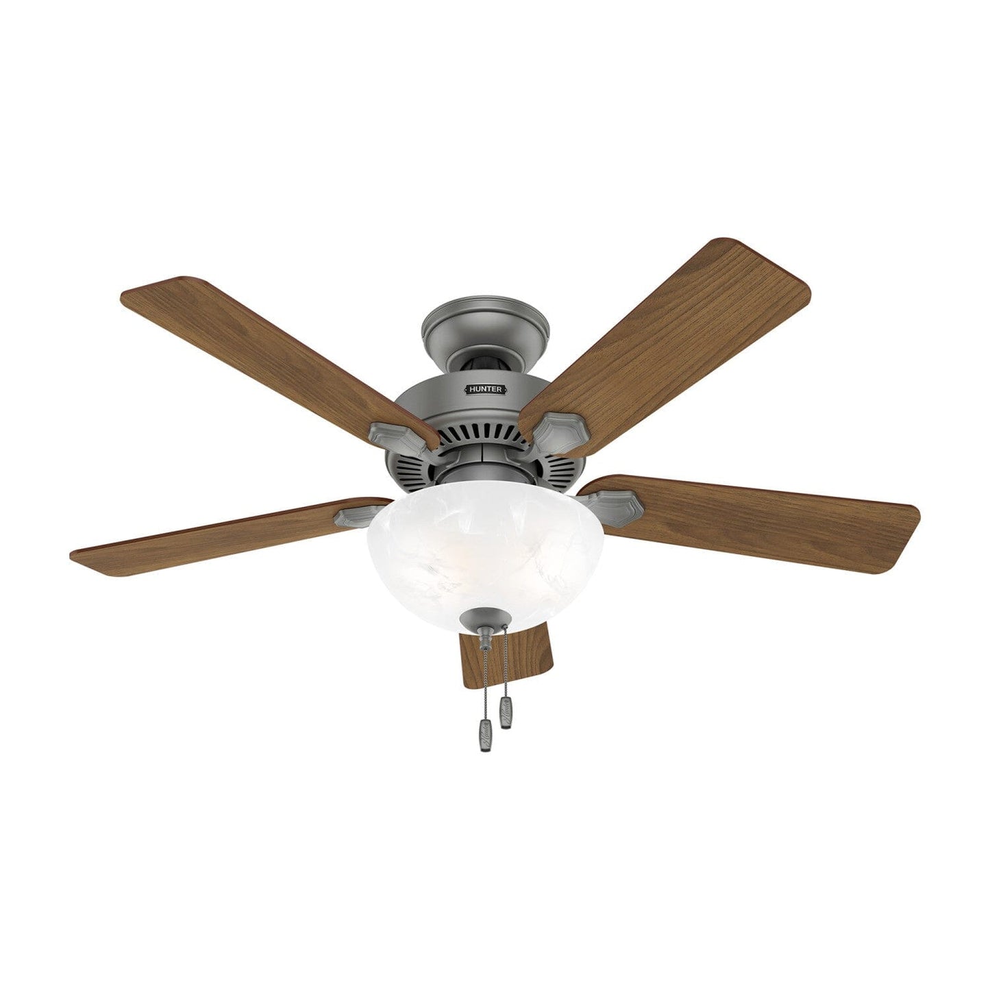 Swanson Energy Star with LED Bowl 44 inch Ceiling Fans Hunter Matte Silver - Autumn Walnut 