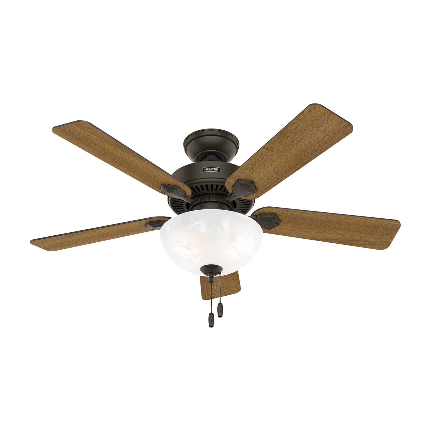 Swanson Energy Star with LED Bowl 44 inch Ceiling Fans Hunter New Bronze - American Walnut 