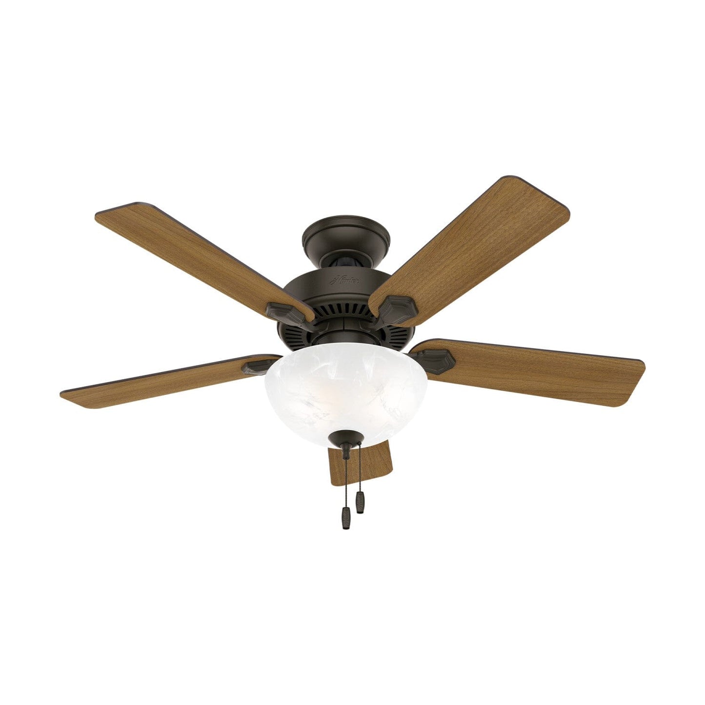 Swanson with LED Bowl 44 in Ceiling Fans Hunter New Bronze - American Walnut 