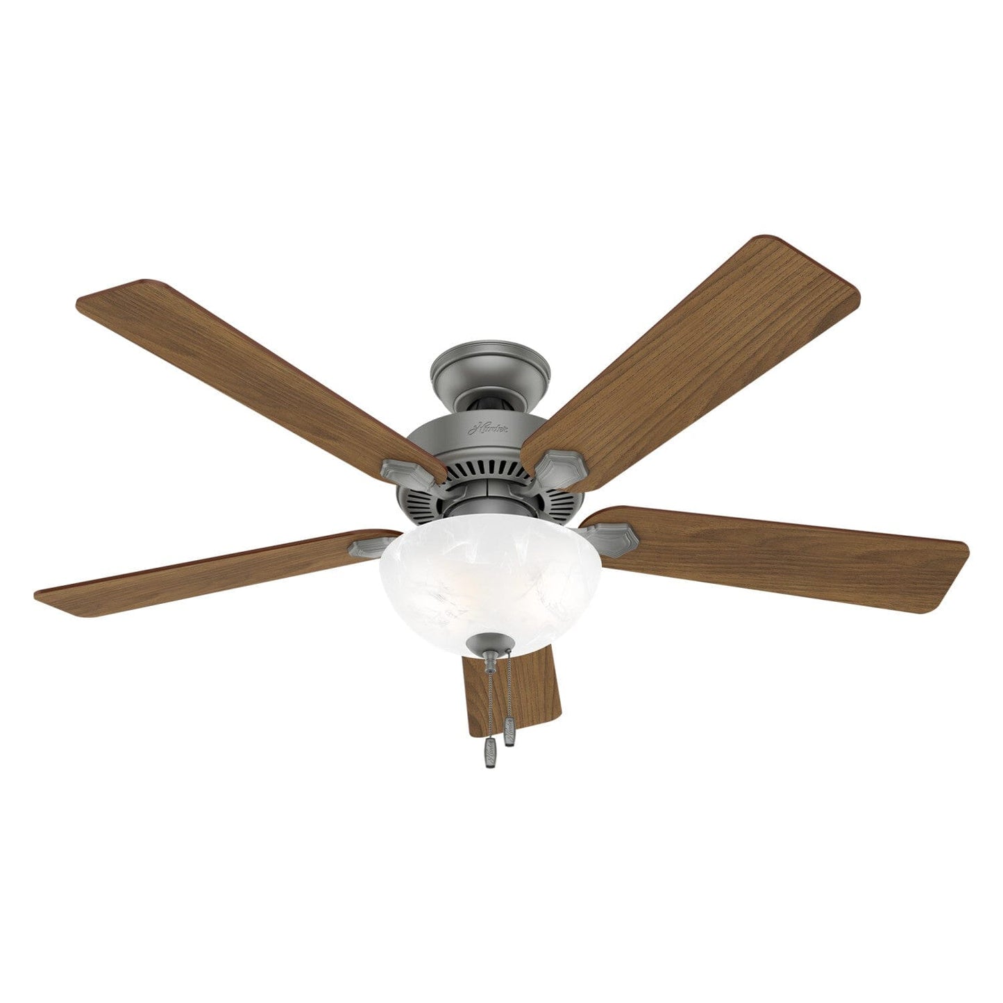 Swanson with LED Bowl 52 inch Ceiling Fans Hunter Matte Silver - Autumn Walnut 