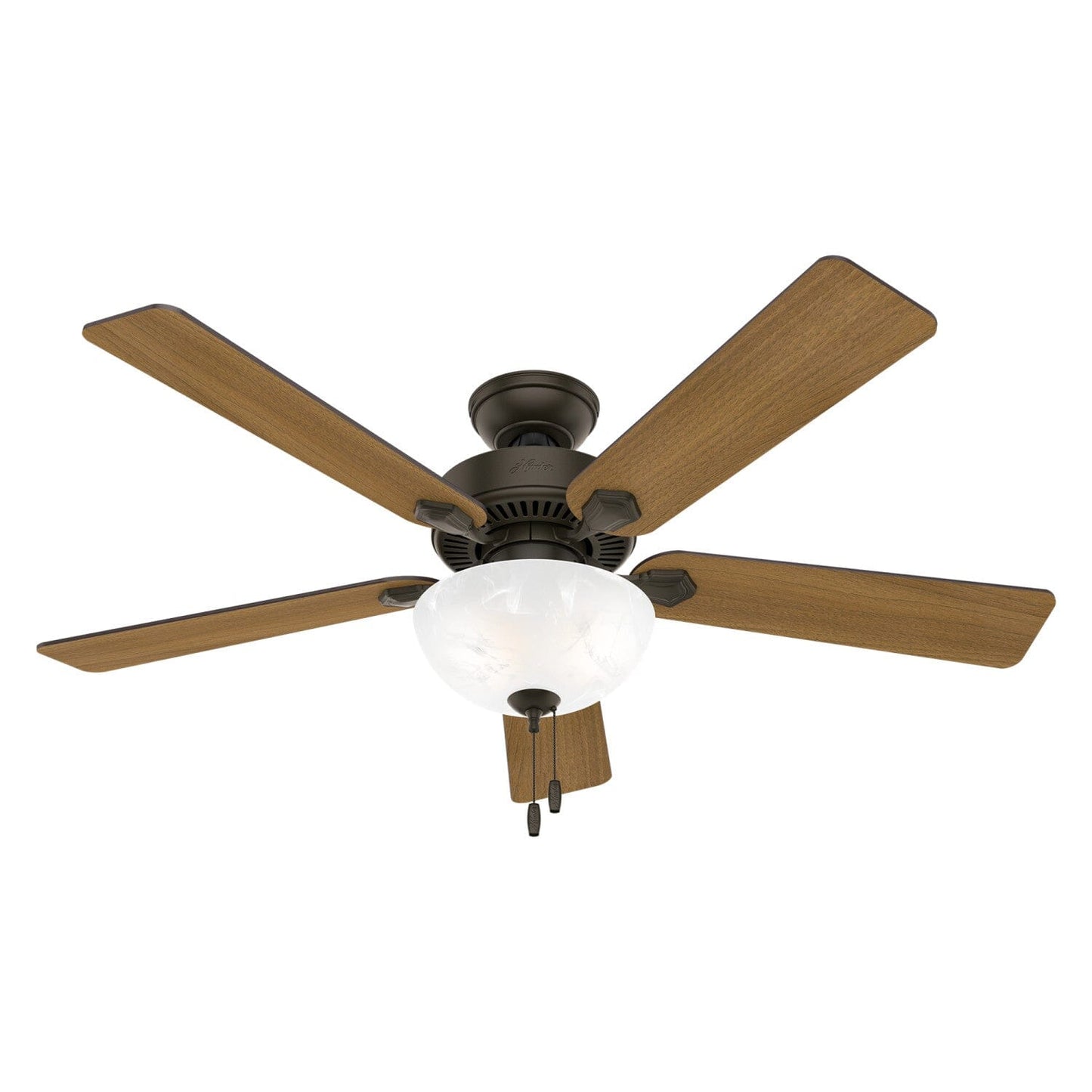 Swanson with LED Bowl 52 inch Ceiling Fans Hunter New Bronze - American Walnut 