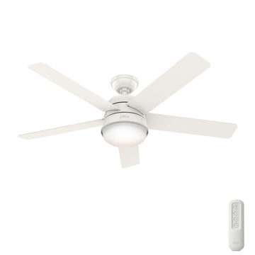 Tarrant Outdoor with LED 52 inch with remote Ceiling Fans Hunter Fresh White - Fresh White 