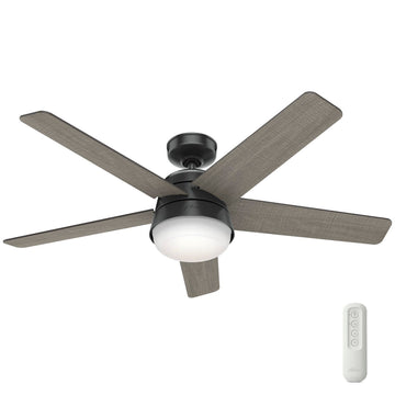 Tarrant Outdoor with LED Light 52 inch Ceiling Fans Hunter Matte Black - Black Willow 