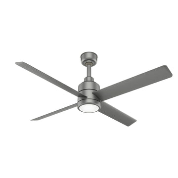 Trak Outdoor with light 72 inches 120V Ceiling Fans Hunter Silver - Silver 