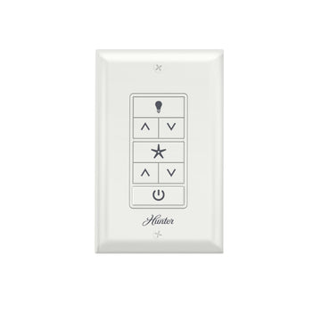 Universal Fan-Light Wall Control (Receiver Not Included) - 99815 Ceiling Fan Accessories Hunter White 