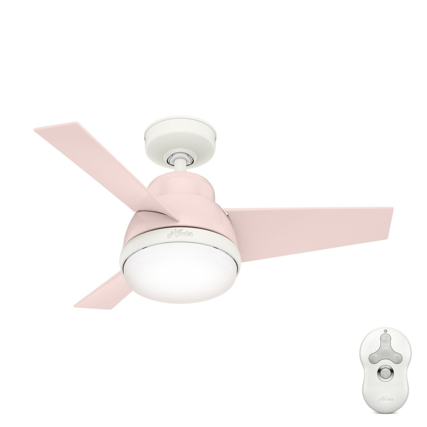 Valda with LED Light 36 inch Ceiling Fans Hunter Blush Pink - Blush Pink 