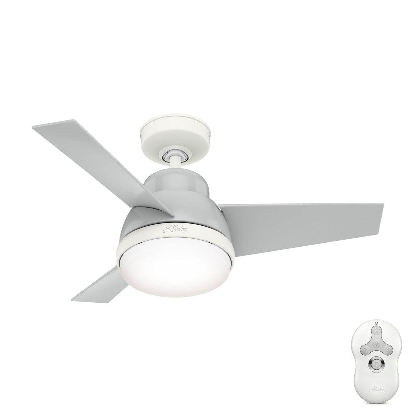 Valda with LED Light 36 inch Ceiling Fans Hunter Dove Grey - Dove Grey 