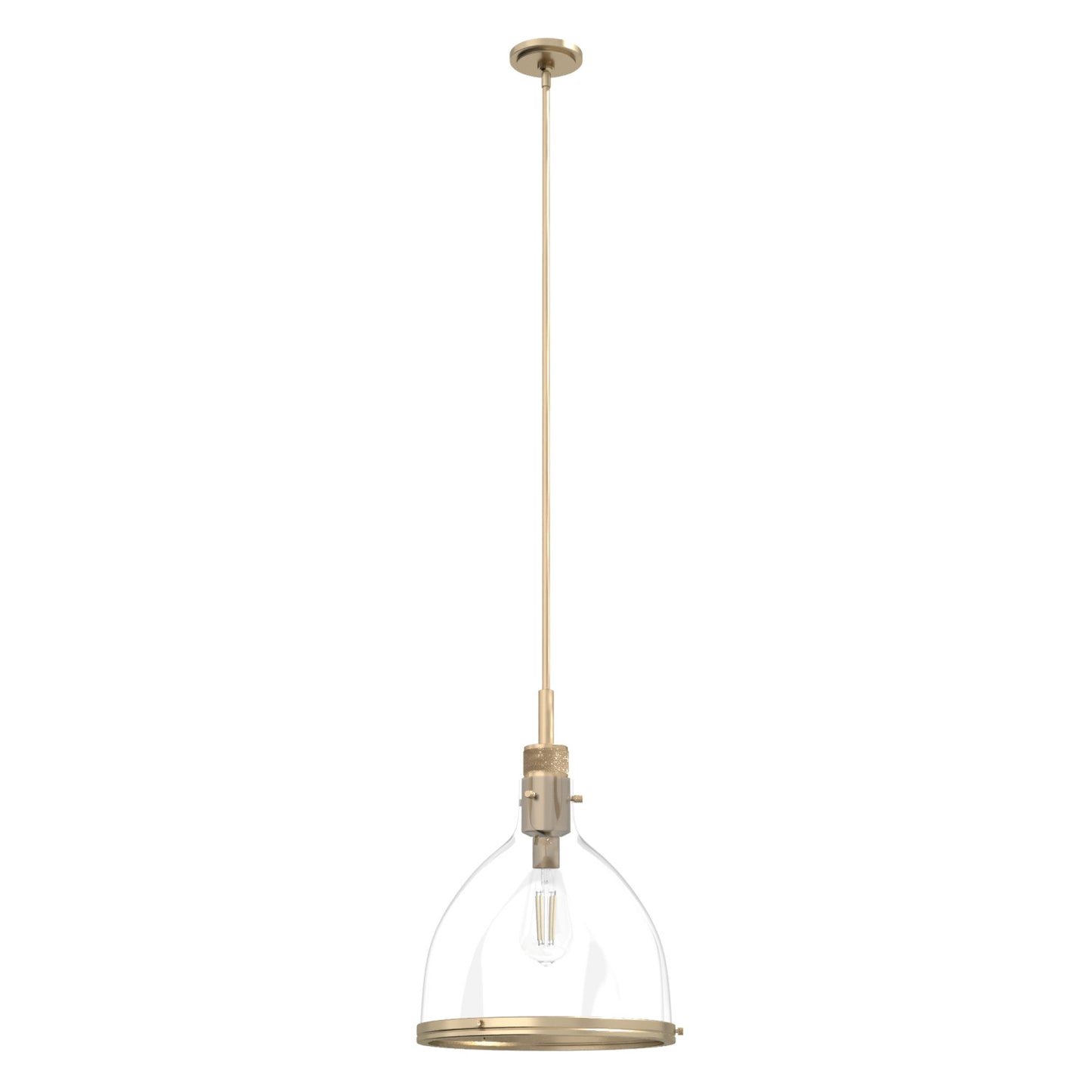 Van Nuys 1 Light Pendant 16 inch Lighting Hunter Alturas Gold - Clear 