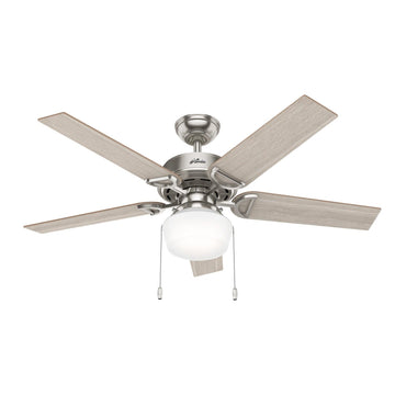 VIOLA WITH LED LIGHT 52 INCH Ceiling Fans Hunter Brushed Nickel - Light Gray Oak 