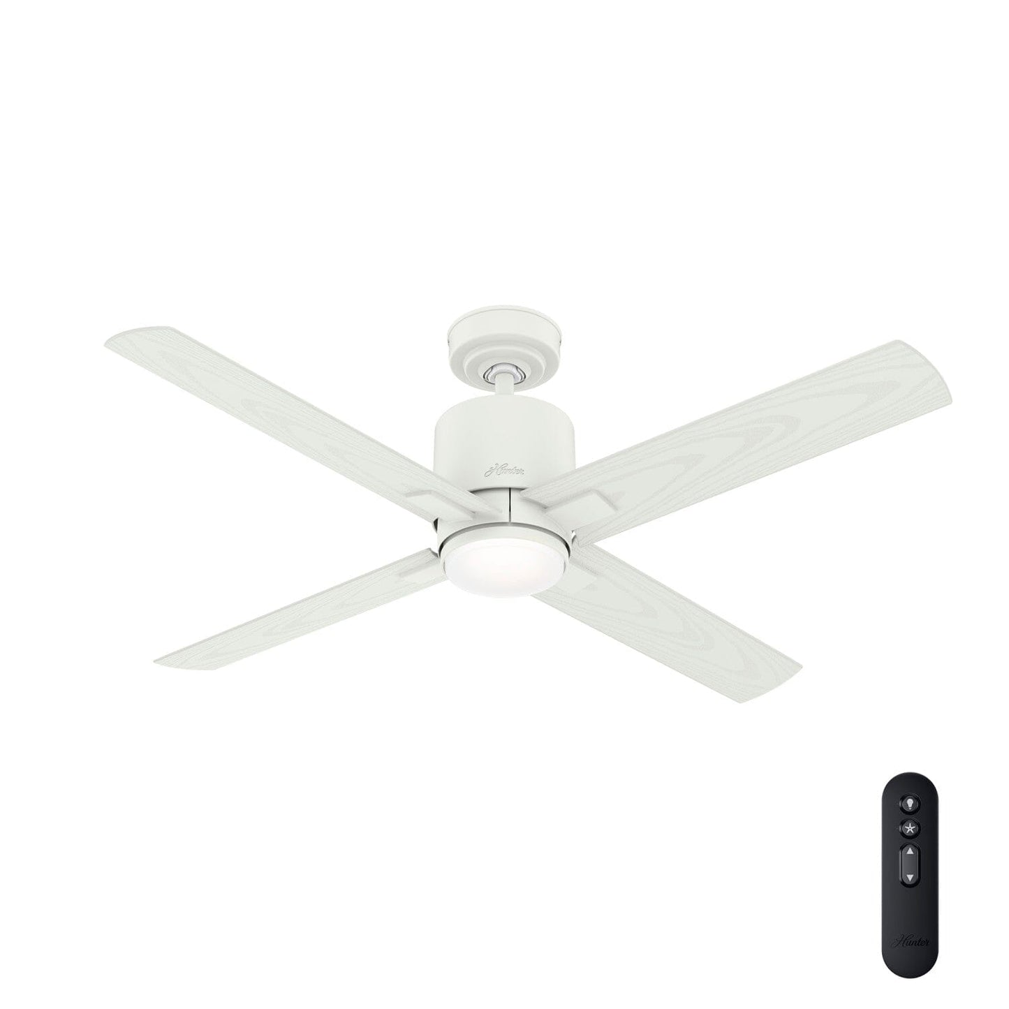 Visalia Outdoor with LED Light 52 inch Ceiling Fans Hunter Matte White - Matte White 