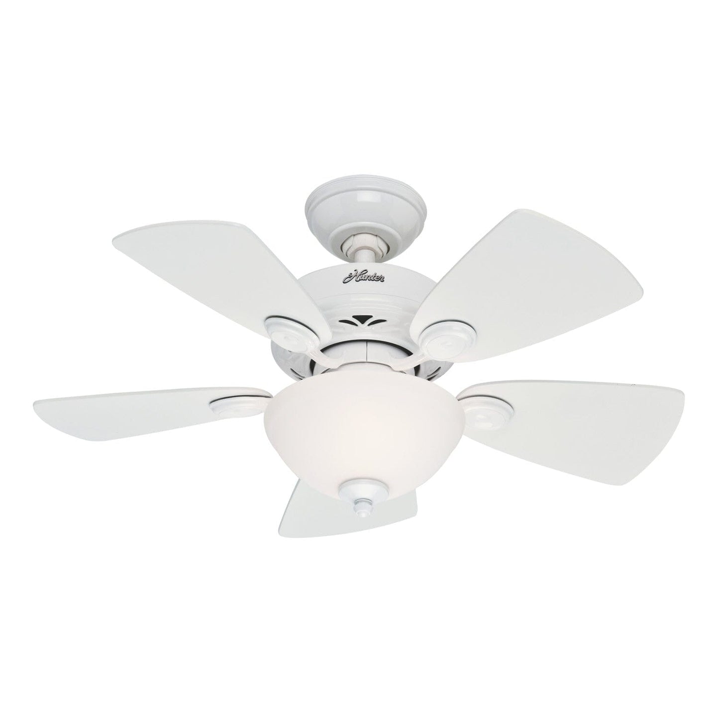 Watson with Light 34 inch Ceiling Fans Hunter Snow White - Snow White 
