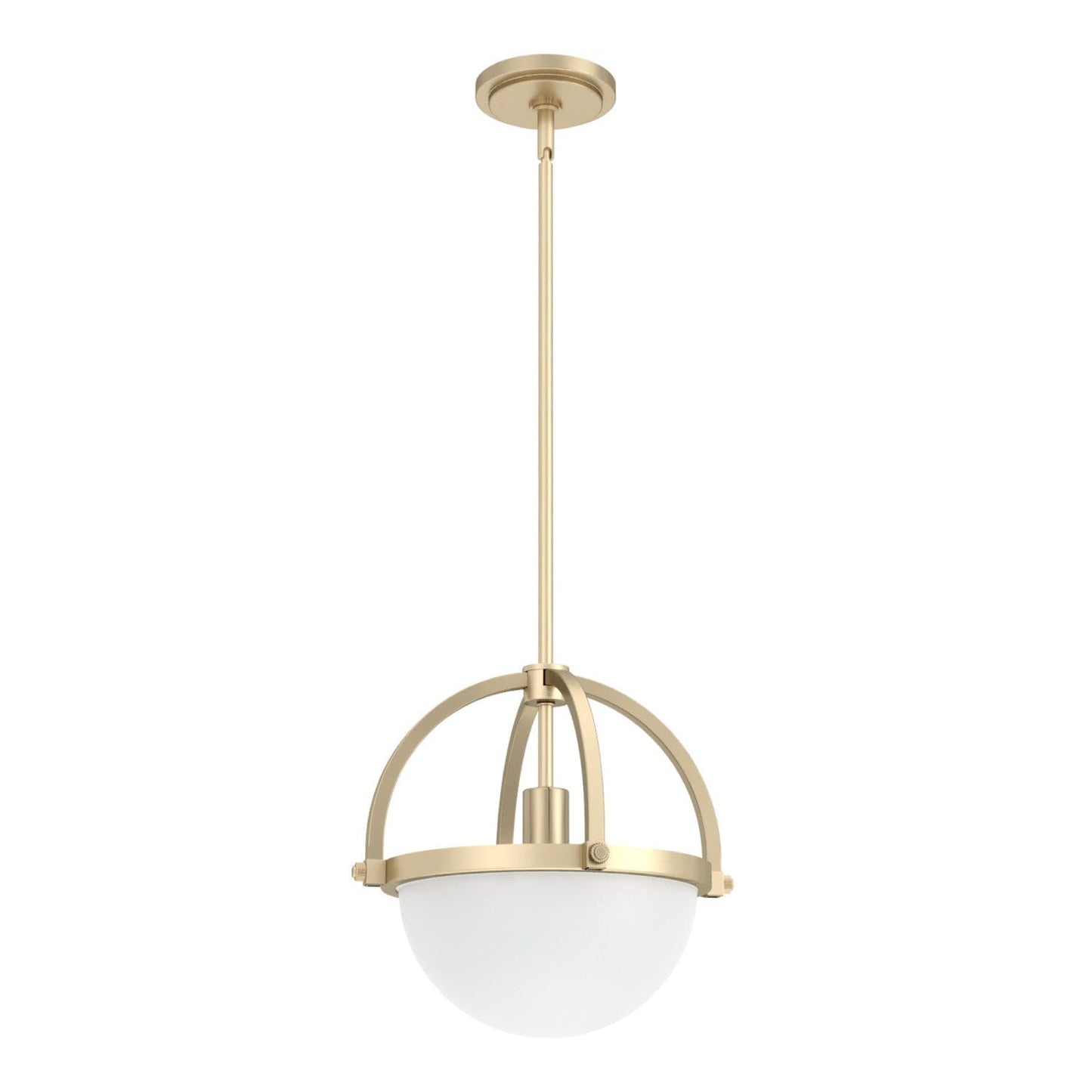 Wedgefield 1 Light Pendant Lighting Hunter Alturas Gold - Frosted Cased White 