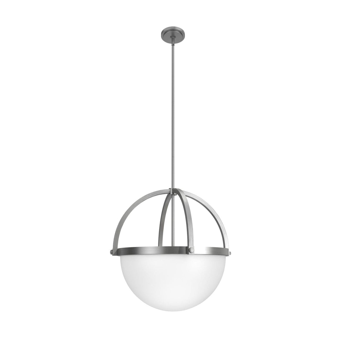 Wedgefield 4 Light Pendant Lighting Hunter Brushed Nickel - Frosted Cased White 