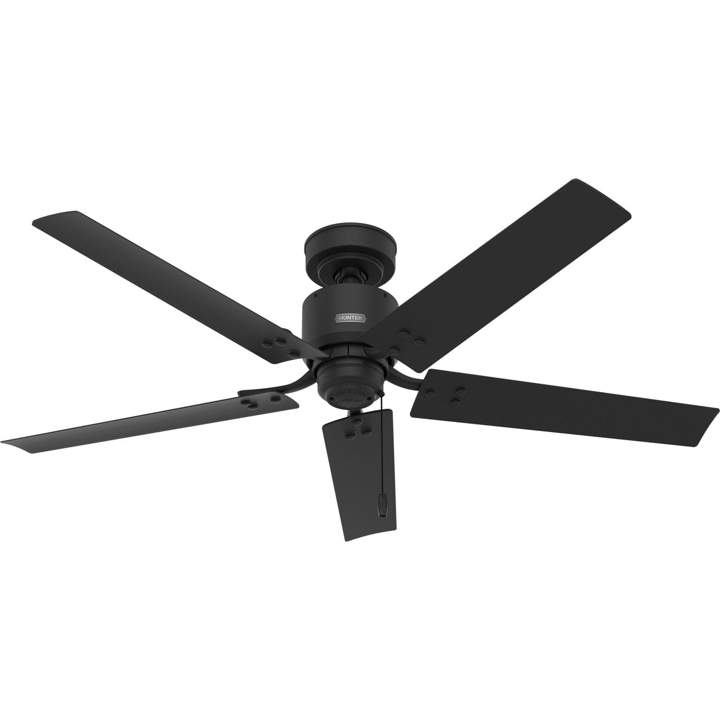 Windbound Outdoor 52 inch Ceiling Fans Hunter Matte Black - Matte Black 