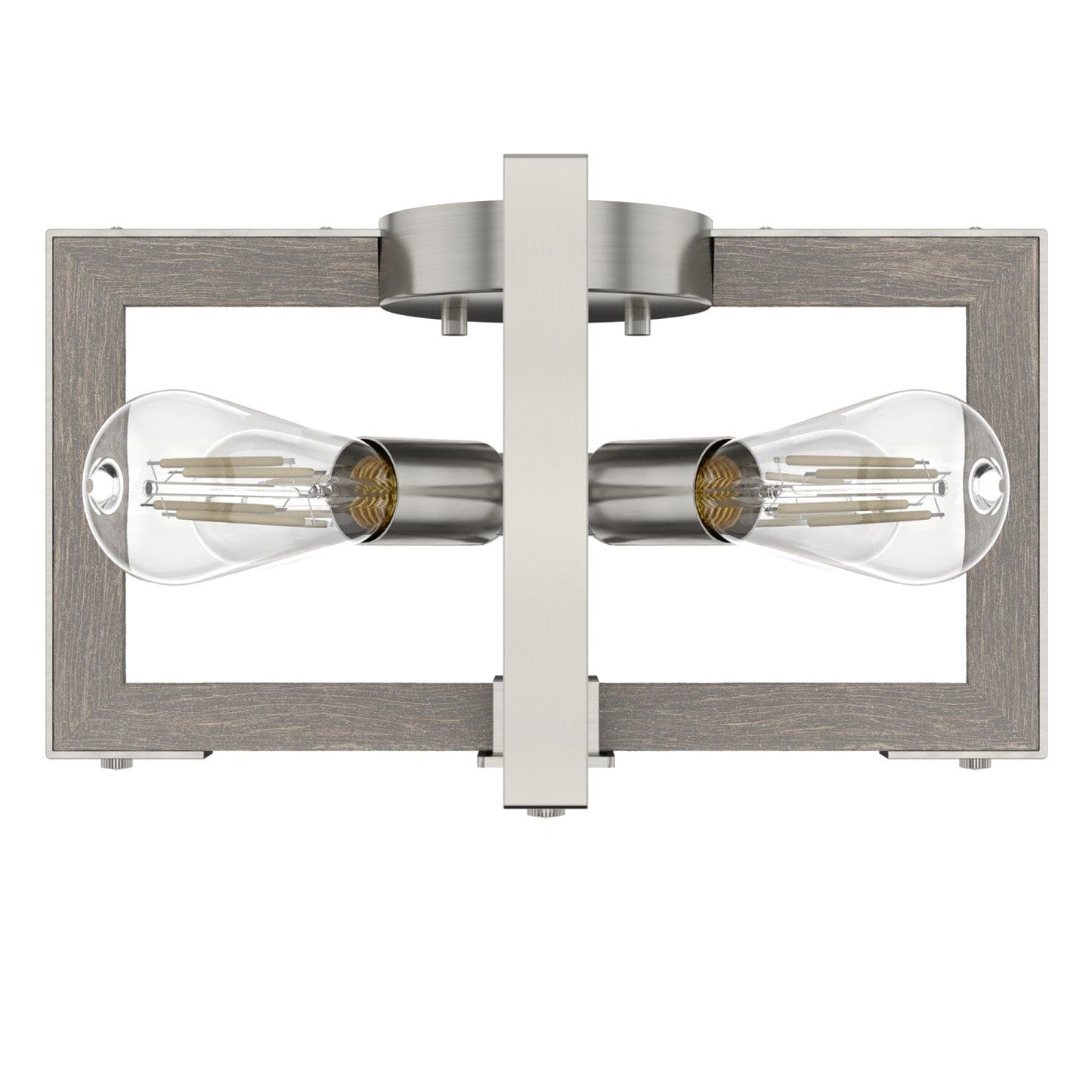 Woodburn 4 Light Flush Mount Lighting Hunter Brushed Nickel - None 