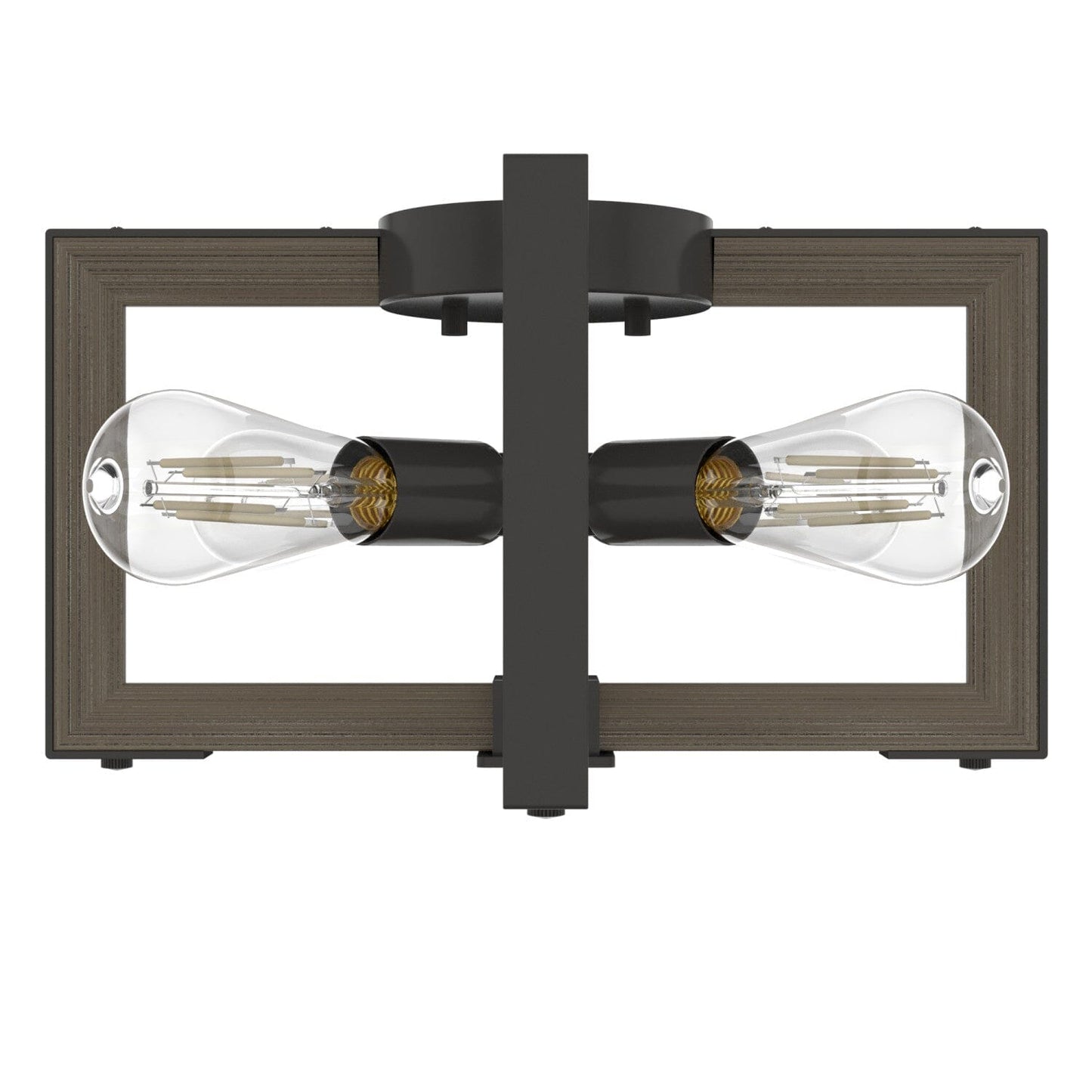 Woodburn 4 Light Flush Mount Lighting Hunter Noble Bronze - None 